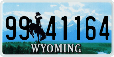 WY license plate 9941164