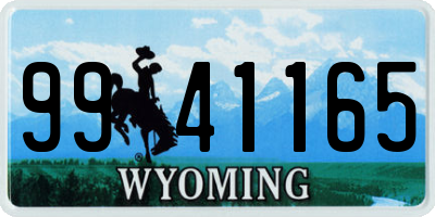 WY license plate 9941165