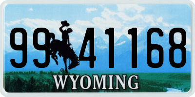 WY license plate 9941168