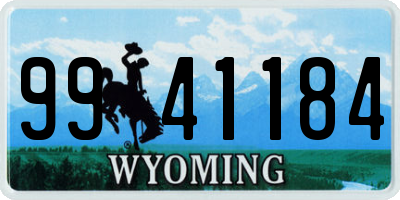 WY license plate 9941184