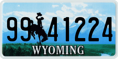 WY license plate 9941224