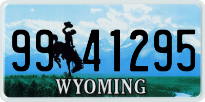 WY license plate 9941295