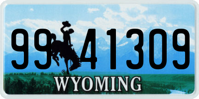 WY license plate 9941309