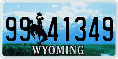 WY license plate 9941349