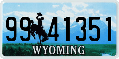 WY license plate 9941351