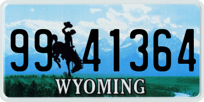 WY license plate 9941364