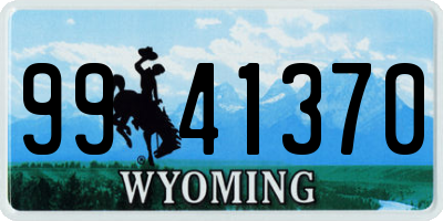 WY license plate 9941370
