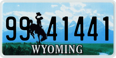 WY license plate 9941441