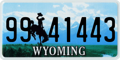 WY license plate 9941443