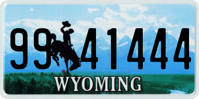 WY license plate 9941444
