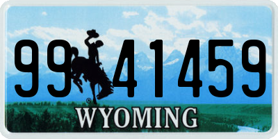 WY license plate 9941459