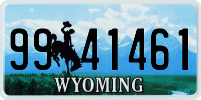 WY license plate 9941461