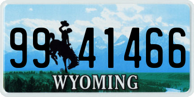 WY license plate 9941466