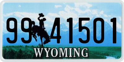 WY license plate 9941501