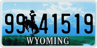 WY license plate 9941519