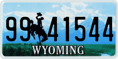 WY license plate 9941544