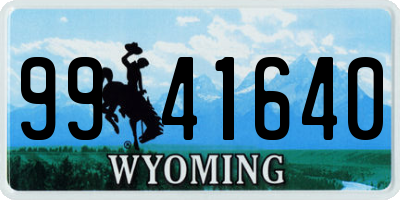WY license plate 9941640