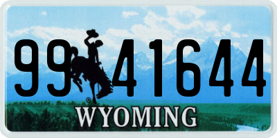 WY license plate 9941644