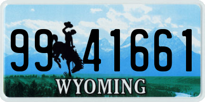 WY license plate 9941661