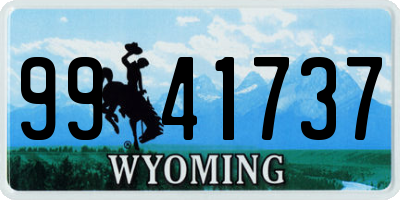 WY license plate 9941737