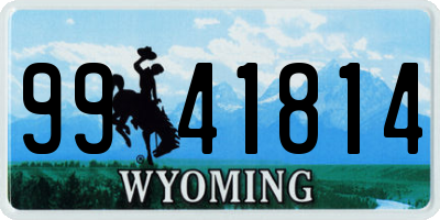 WY license plate 9941814