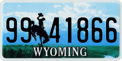 WY license plate 9941866