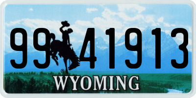 WY license plate 9941913