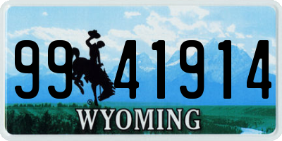WY license plate 9941914