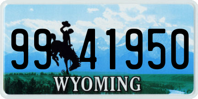 WY license plate 9941950