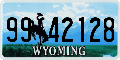 WY license plate 9942128