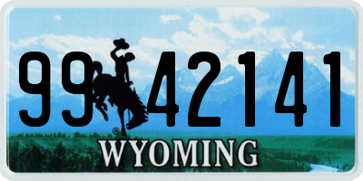 WY license plate 9942141