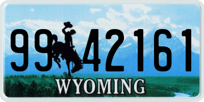 WY license plate 9942161