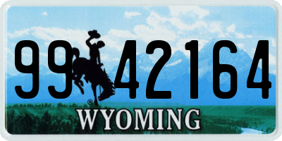 WY license plate 9942164