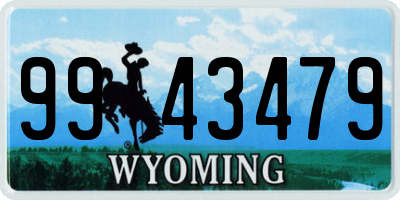 WY license plate 9943479