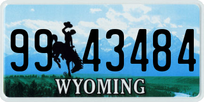 WY license plate 9943484