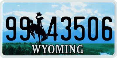 WY license plate 9943506
