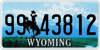 WY license plate 9943812