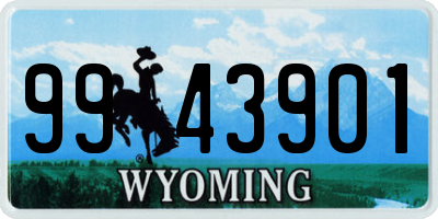 WY license plate 9943901