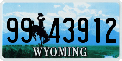 WY license plate 9943912