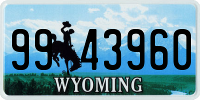 WY license plate 9943960