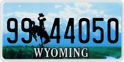WY license plate 9944050