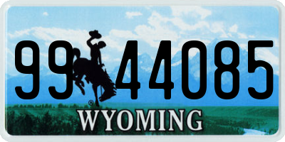 WY license plate 9944085