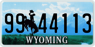 WY license plate 9944113