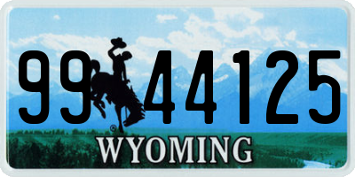 WY license plate 9944125