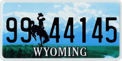 WY license plate 9944145