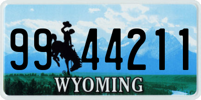 WY license plate 9944211
