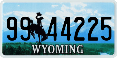 WY license plate 9944225