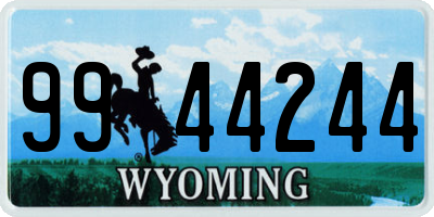 WY license plate 9944244