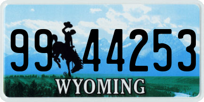 WY license plate 9944253