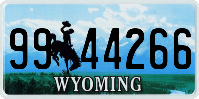 WY license plate 9944266